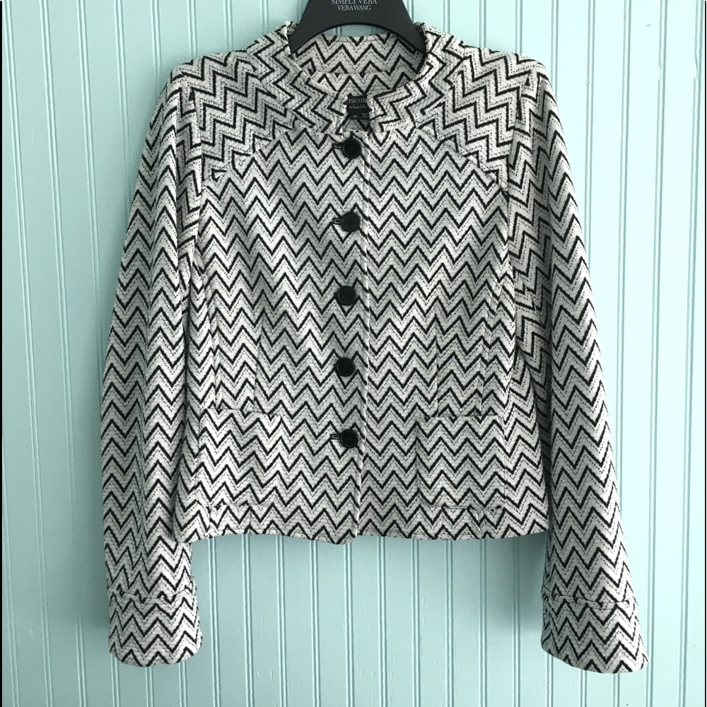 Nicole by Nicole Miller Zigzag Pattern Blazer